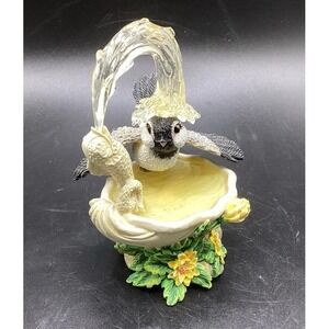 VTG 1998 "Bathing Time" Hamilton Collection‎ Chickadee Figurine- 4" Tall